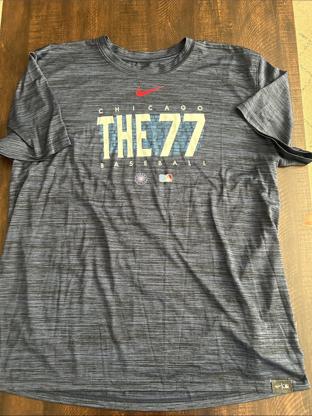 Nike Gray 'THE 77' Chicago Baseball Short-Sleeve Tee